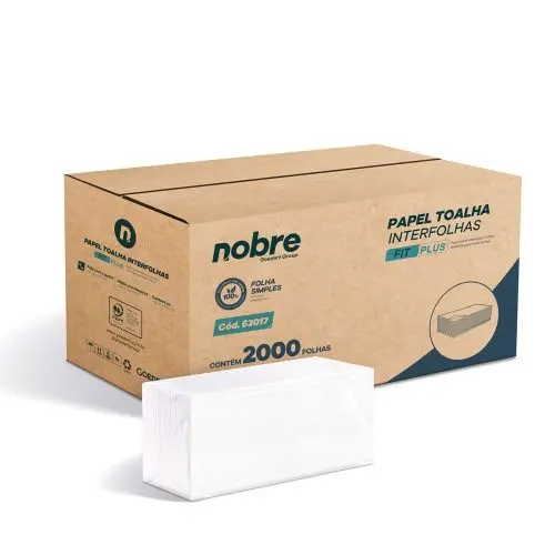 Toalla Intercalada Fit Plus HS 21,5x20 cm Caja x 2000 100% celulosa