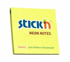 Block Adhesivo 76 x 76 Limón Fluo