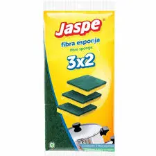 [ESPJASX3] Esponja JASPE polyfon y fibra 3x2